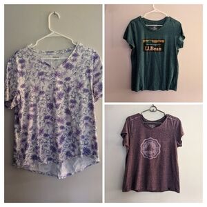 3 Women's Short Sleeve Shirts L.L. Bean and Duluth Trading
